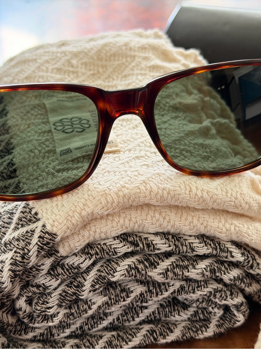 Persol Sunglasses: pre owned, excellent condition, no scratches on lenses.
